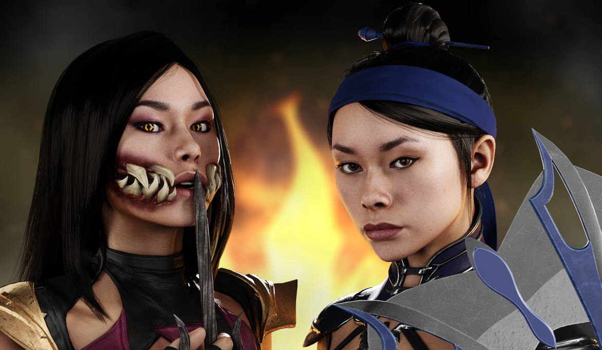 MK11 Kitana / Mileena Render by MistFighter on DeviantArt