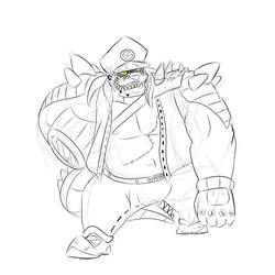 Gator Biker Sketch