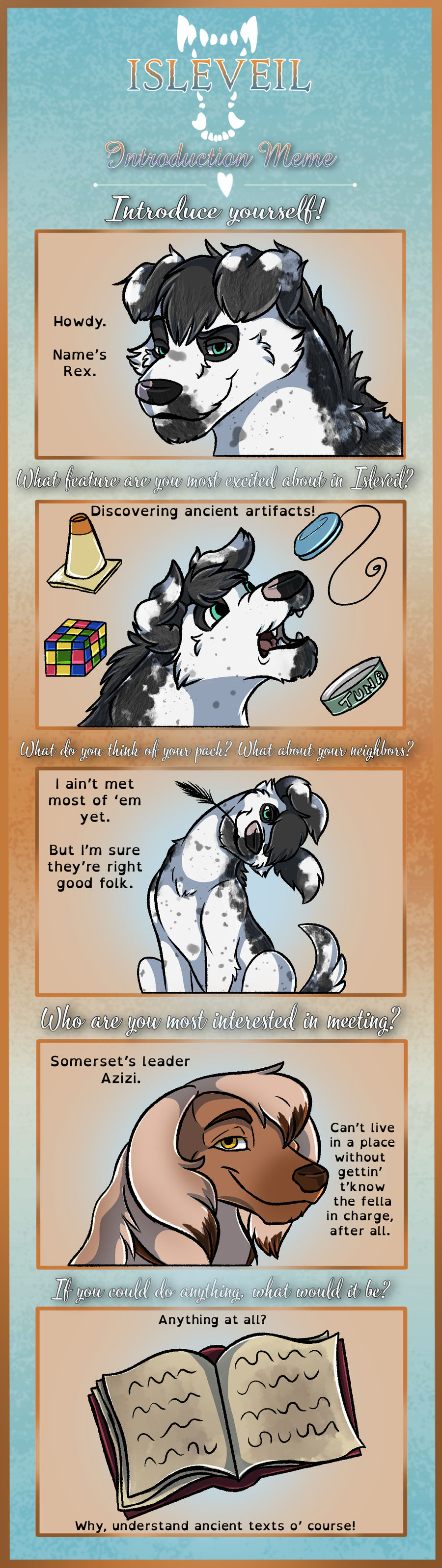 Animal Introduction Meme IV - Introduction Meme - Rex by HeathenDoodles on DeviantArt