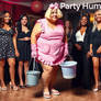 at the party, fat, overweight and flabby Cleaning Lady get humiliated by the Girls