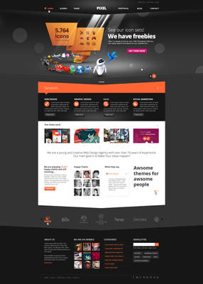 Pixel Studio - Premium Website Template - Dark