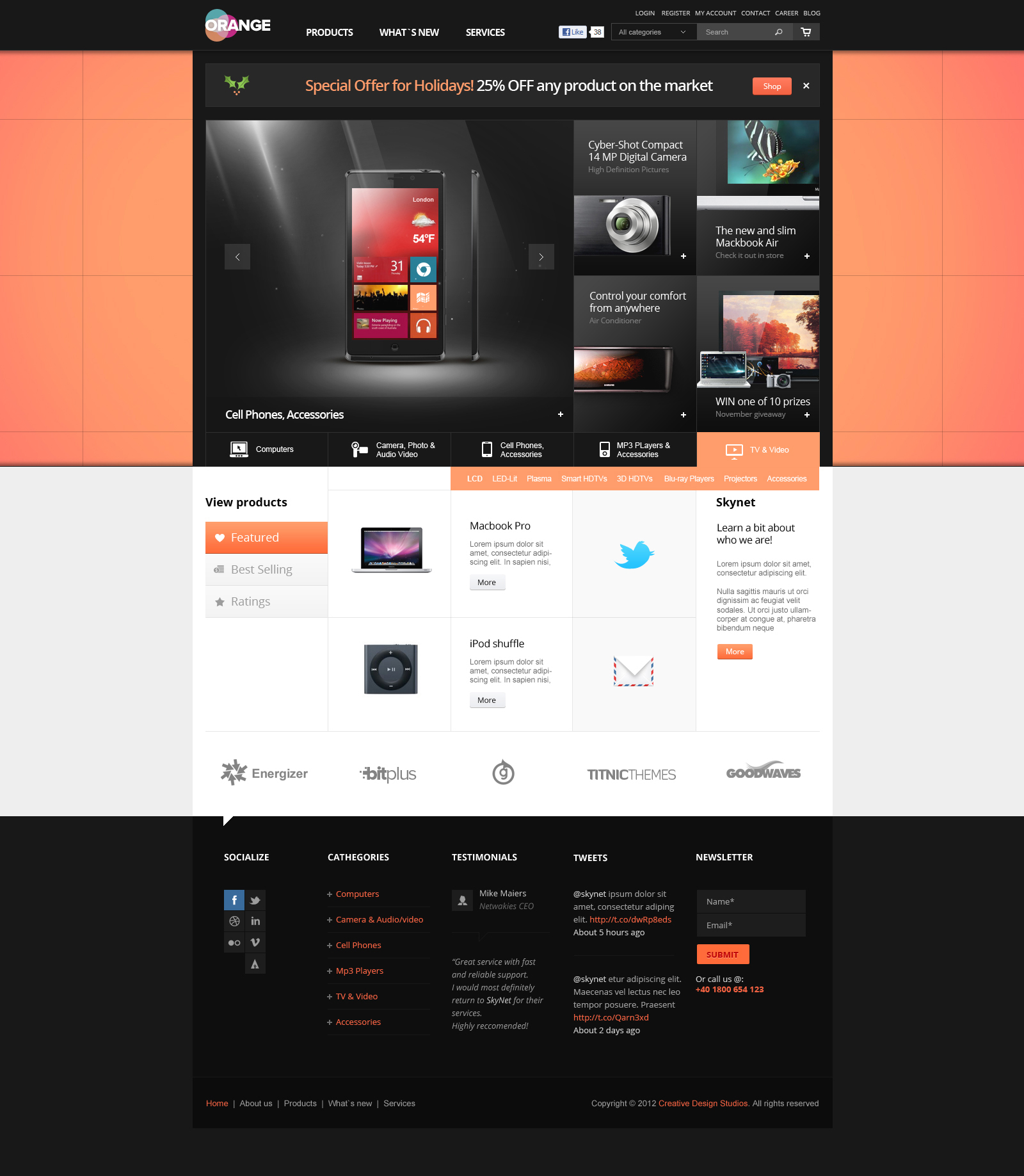 Orange - eCommerce Multipurpose PSD Template