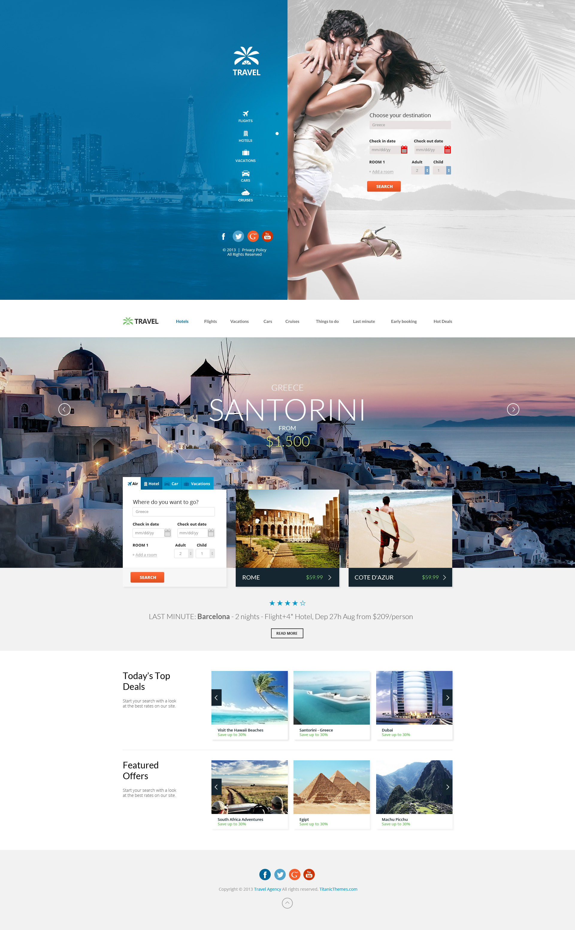 Travel Agency - Multipurpose Booking PSD Template