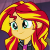 Sunset Shimmer Smiling Emotion.