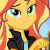 Sunset Shimmer Smirk Emoticon.