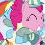 Pinkie Pie And Rainbow Dash Hugging Emoticon.