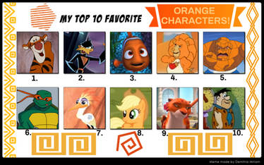catdragon4's Top Ten Favorite Orange Characters.