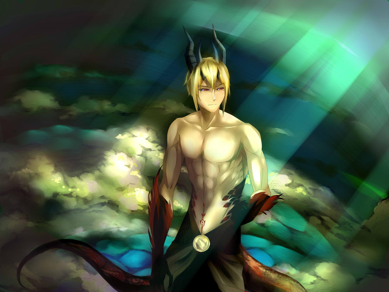 images Male Anime Humanoid Dragon dragons king half dragon form