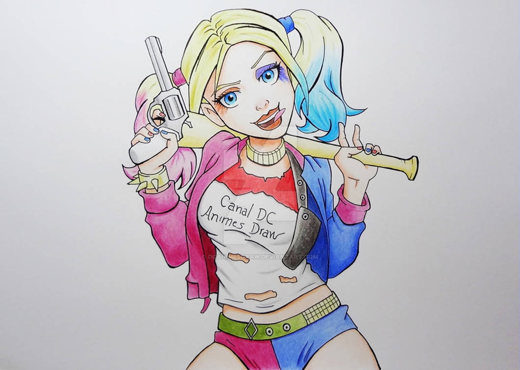 Drawing Harley Quinn in Anime Suicid Esquad by DCAnimesDraw on DeviantArt