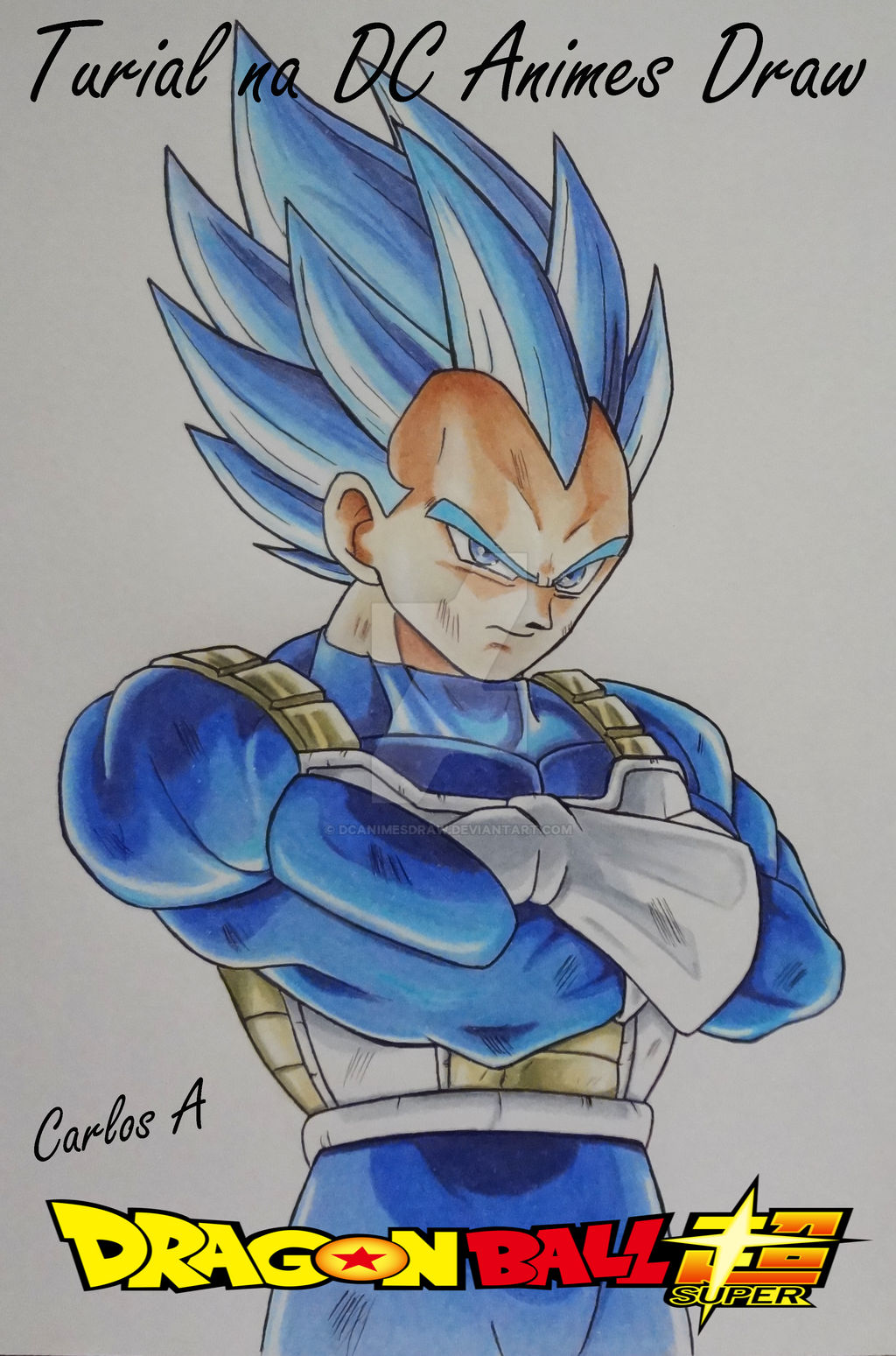 Desenho do vegeta super sayajin blue