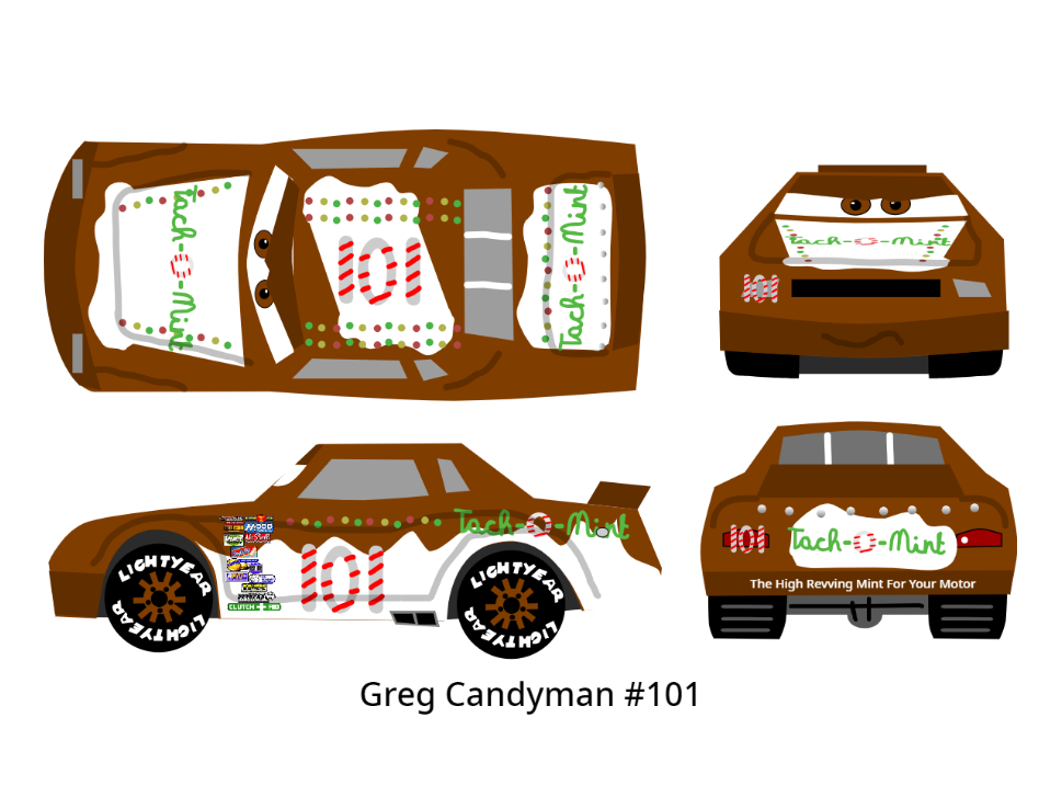 Cars 1 Racer - Greg Candyman by McSpeedster2000 on DeviantArt