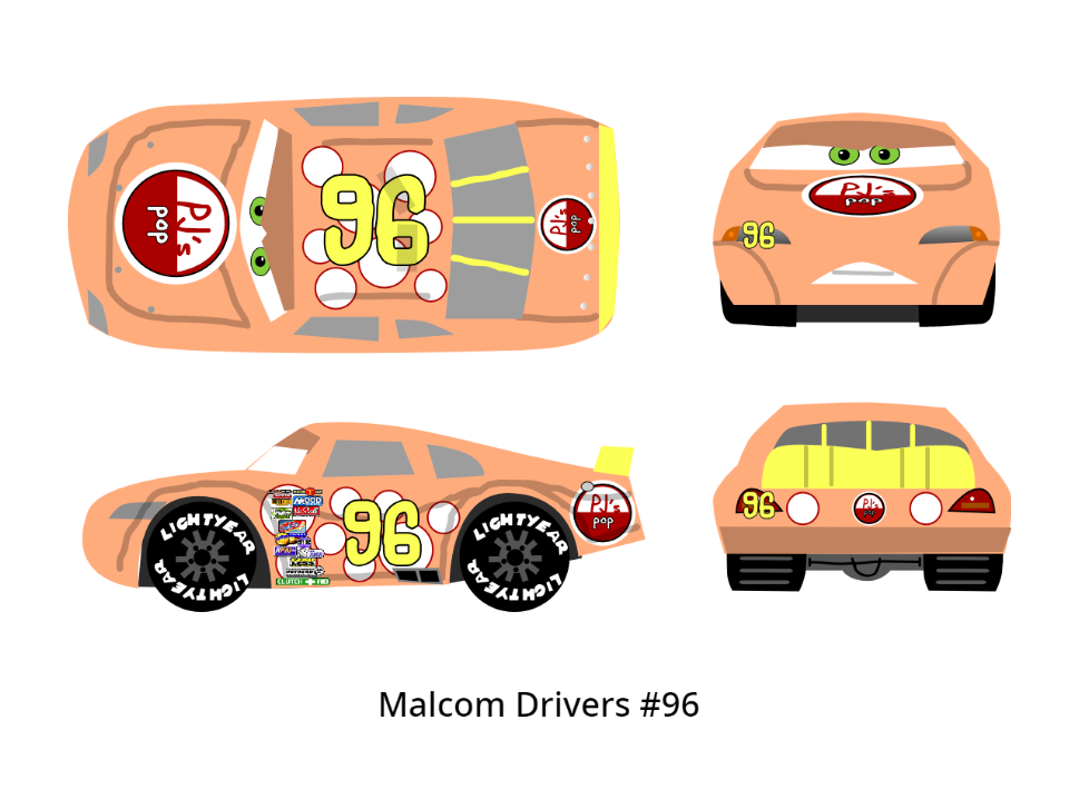 Cars 1 Racer - Malcolm Drivers by McSpeedster2000 on DeviantArt