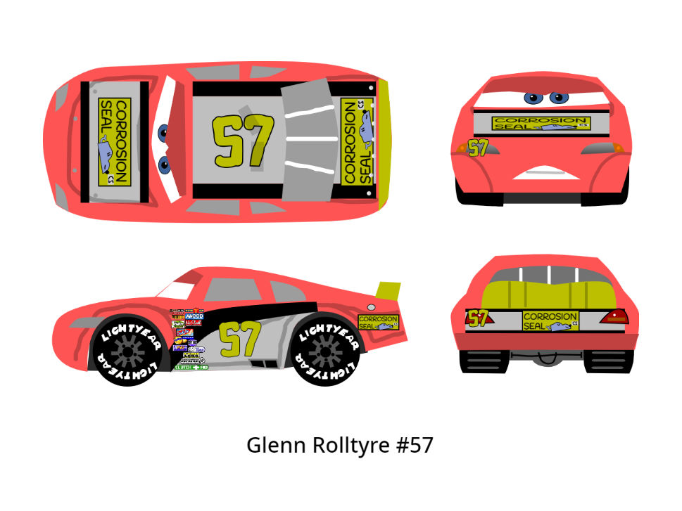 Cars 1 Racer - Glenn Rolltyre by McSpeedster2000 on DeviantArt