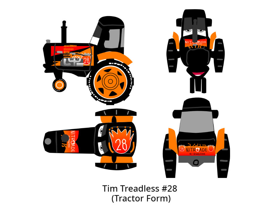 Tim Lock Red Tractor Cars 3 Tractor - Tim Treadless by McSpeedster2000 on DeviantArt