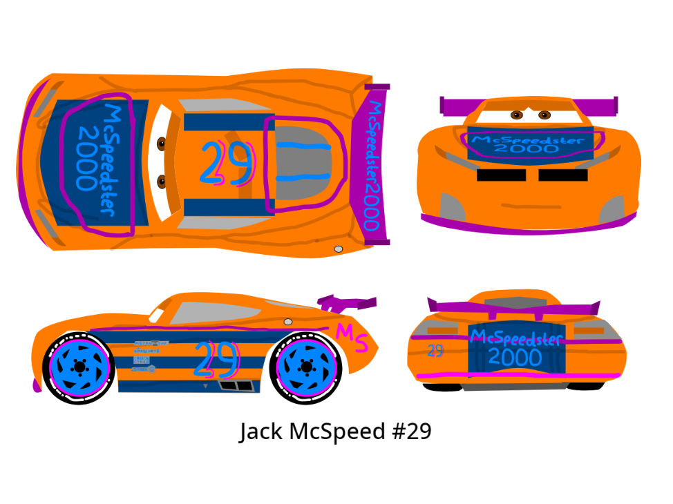 3 Racer Car Colors Cars 3 Racer - Jack McSpeed w/o Stripes by McSpeedster2000 on DeviantArt