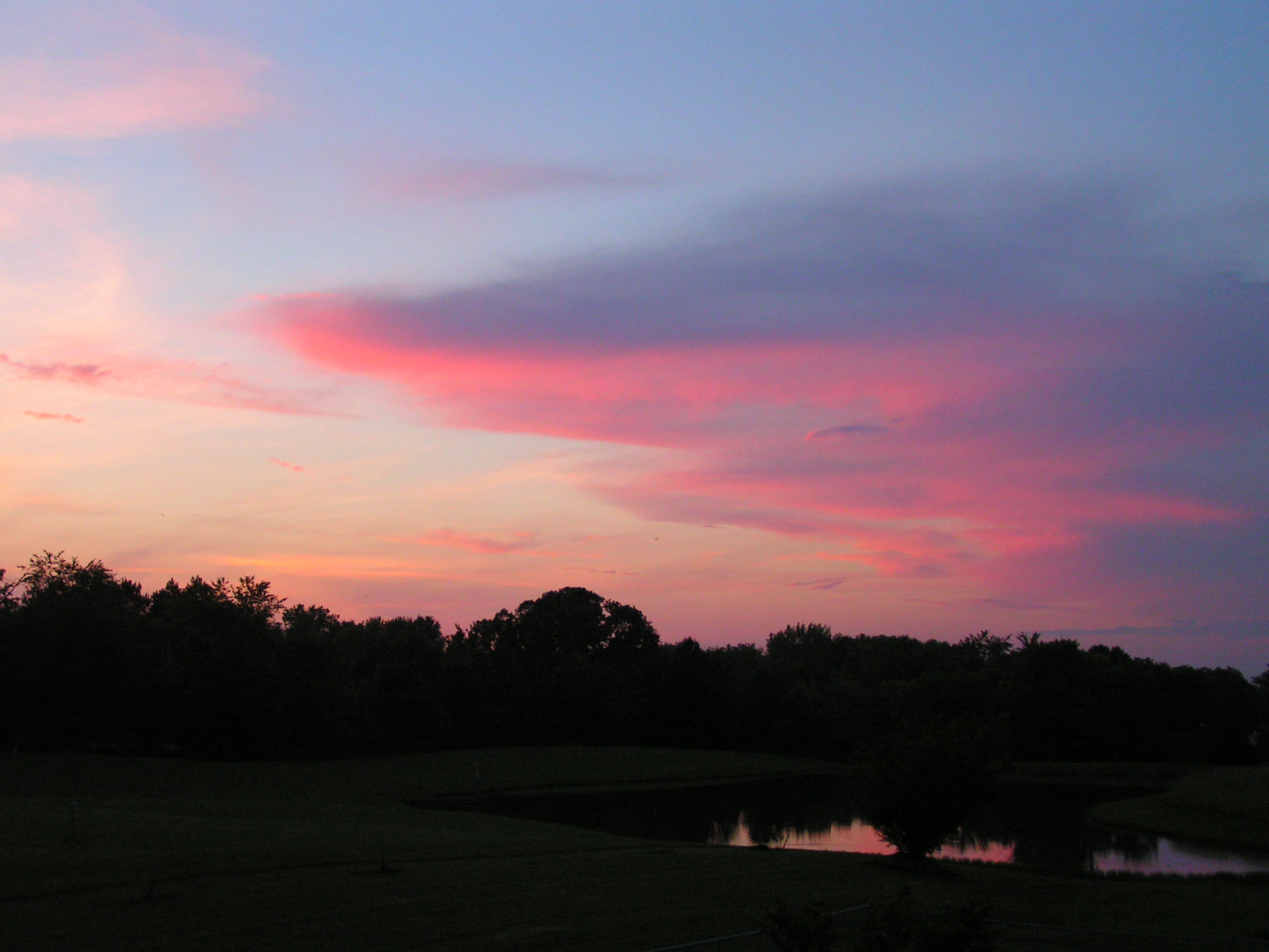 Backyard sunset
