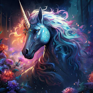 Beauty Colored Unicorn