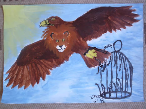 Prayerpainting : Lionhearted Eagle