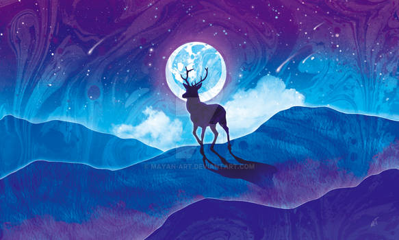 Moonlit Stag