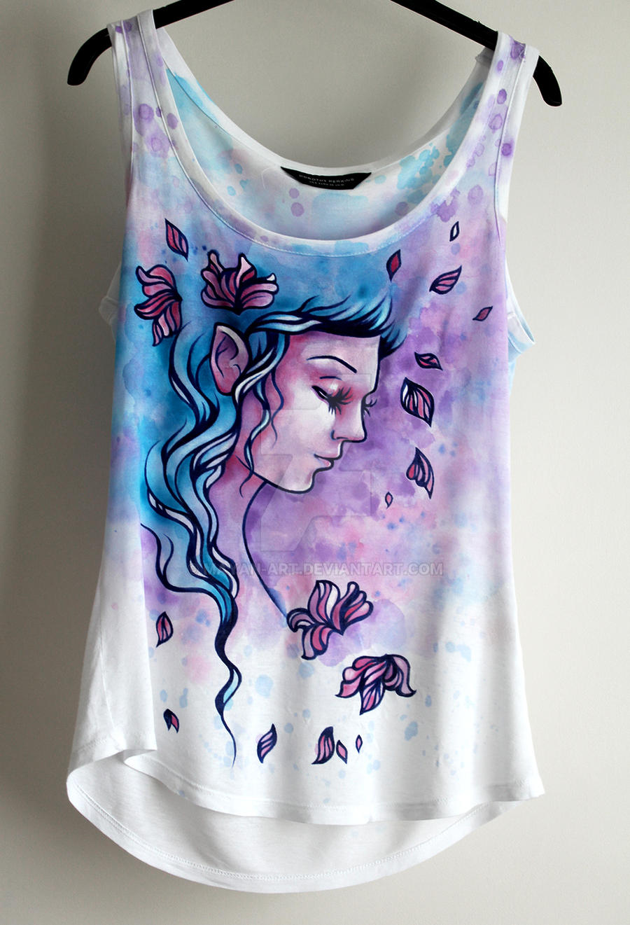 Spring Ink Fairy - painted T-shirt