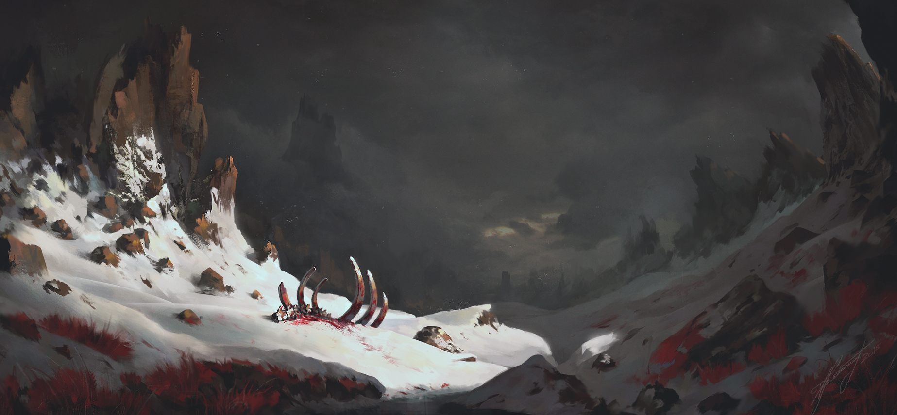 crimson snow