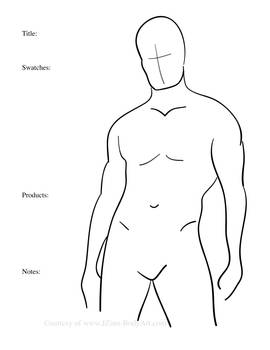Male Body Paint Template
