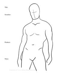 Male Body Paint Template