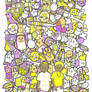 yellow cream purple an white