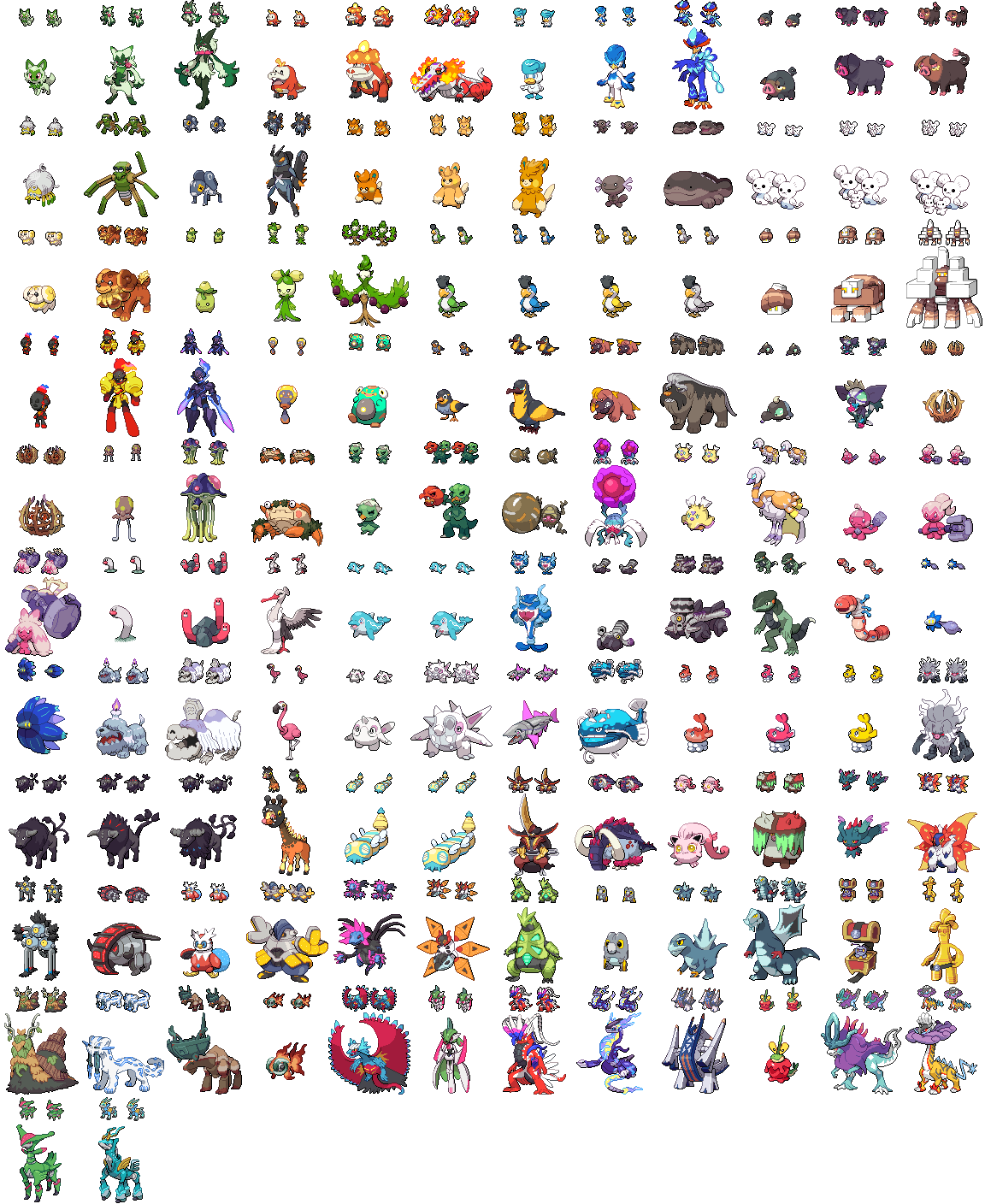 Pokemon Scarlet and Violet front and icon sprites by Nolo33LP on DeviantArt