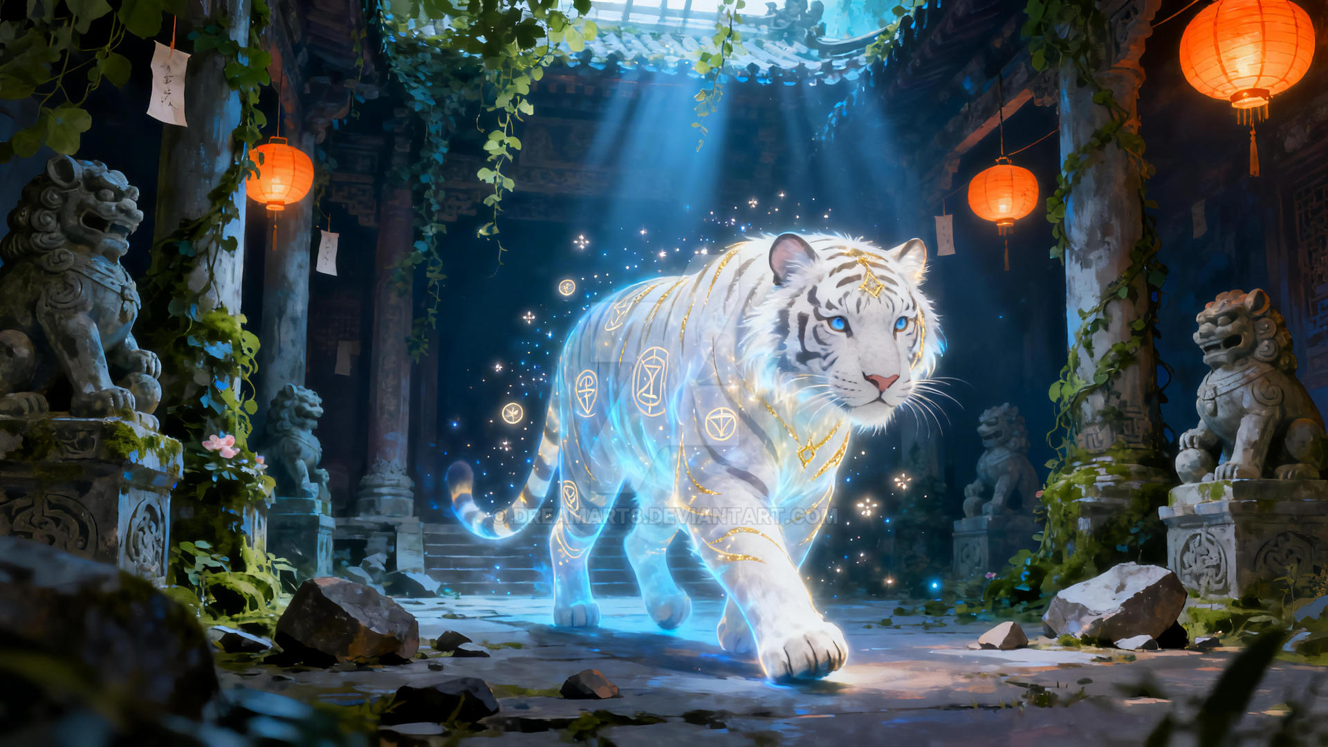 Celestial Riding Tiger The Celestial Tiger of Forgotten Temples by DreamArt8 on DeviantArt