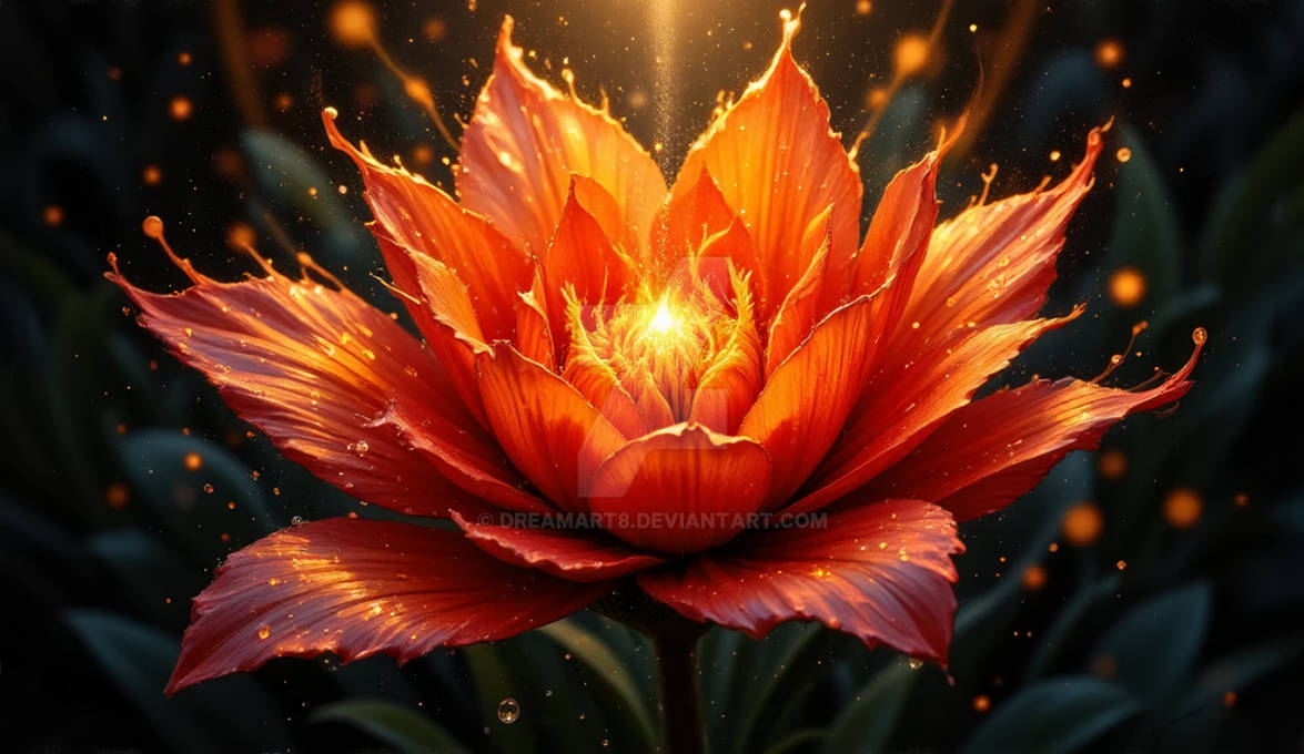 Ember Rise Flower The Ember Lotus: Bloom of the Inner Flame by DreamArt8 on DeviantArt