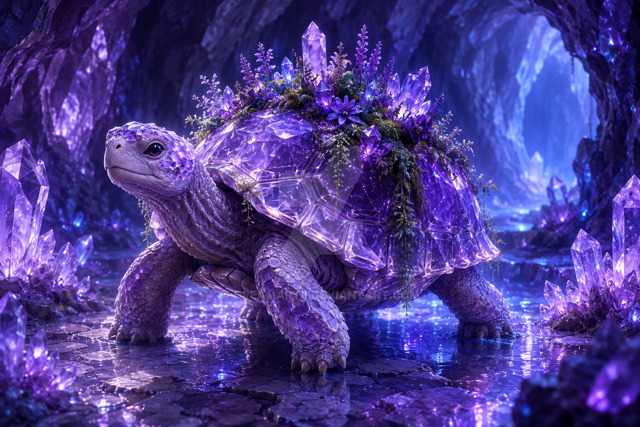 Crystal Back Turtle The Crystal-Backed Turtle of the Enchanted Cavern by DreamArt8 on ...