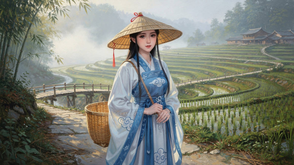Azure Rice Azure Rice Maiden of the Misty Terraces by DreamArt8 on DeviantArt