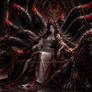 Dark Queen with Nine Black Tails Seated Beside