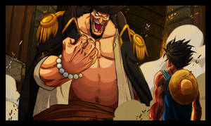 Luffy and Blackbeard