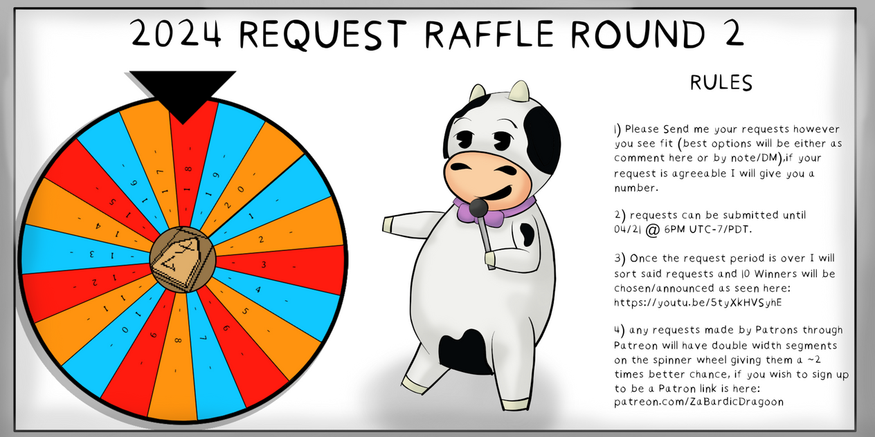 Raffel Rund Request Raffle Round 2 Announcement by BardicDragoon on DeviantArt