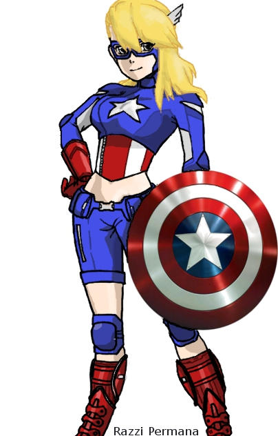 Female Captain America By Razperm On Deviantart
