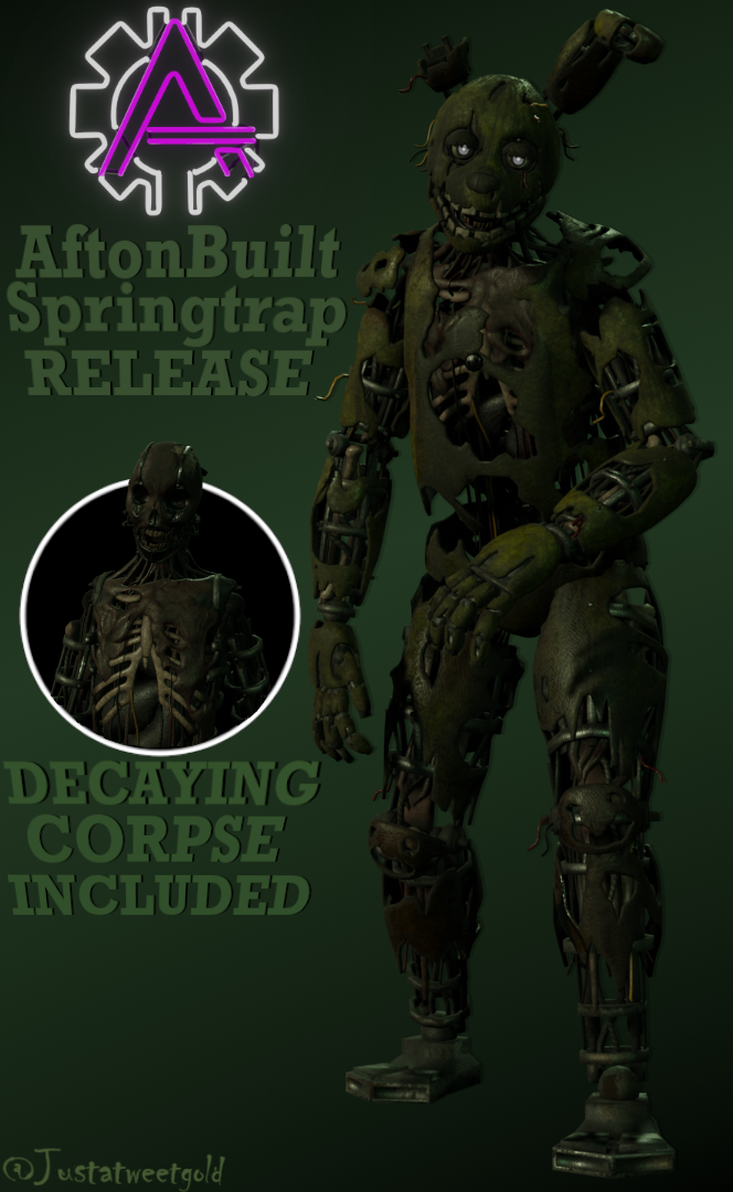 Speed Edit FNaF Animatronics Fixed Springtrap by Creation03 on DeviantArt