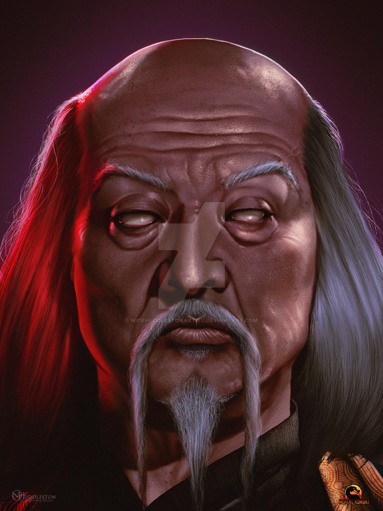 Shang Tsung Portrait Art - Mortal Kombat Art Gallery