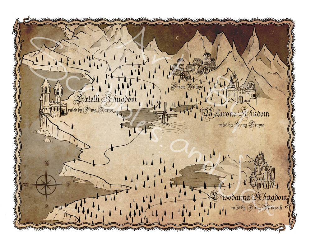 Fantasy map commission by JaxMix28 on DeviantArt