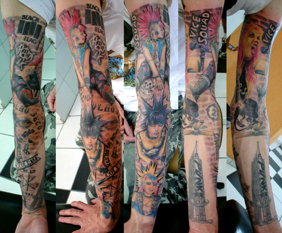 Punk Sleeve by alekspunktattoos on DeviantArt