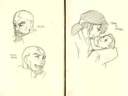 Sketchbook - Legend of Korra adults and baby