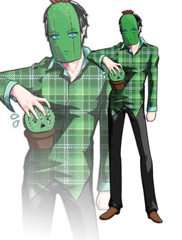 Cactusman and his trusty side-kick, Cacti-kun~