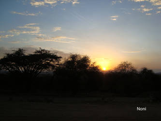 Sunset on the Way to Makindu