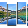 Virtual 4 panel canvas print of Emerald Lake