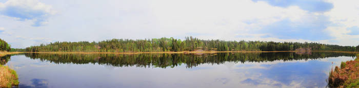 Lily Pad Lake 9 Picture Panorama