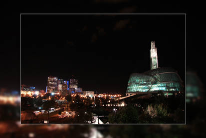 Downtown Winnipeg Skyline at Night