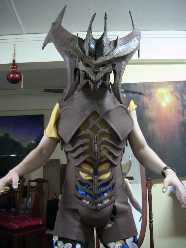 Diablo costume WIP - body + head