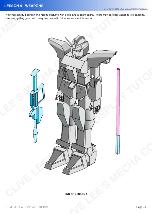 Gundam/mecha cosplay costume tutorial - Lesson 9-4