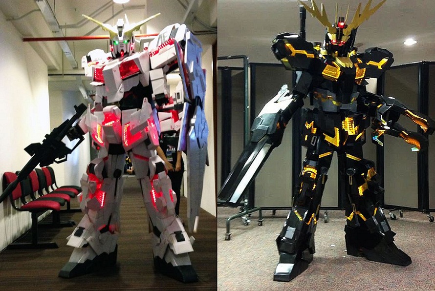 Gundam Unicorn and Banshee cosplay